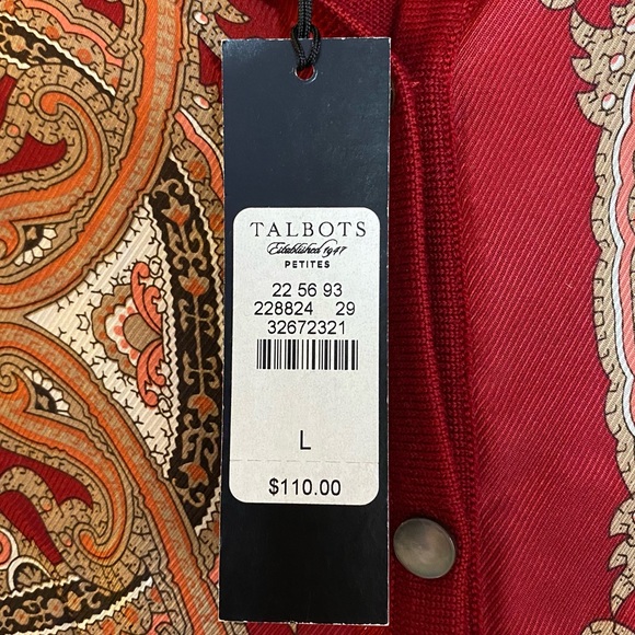 Talbots Petites Merino Wool & Silk Cardigan - Picture 6 of 13